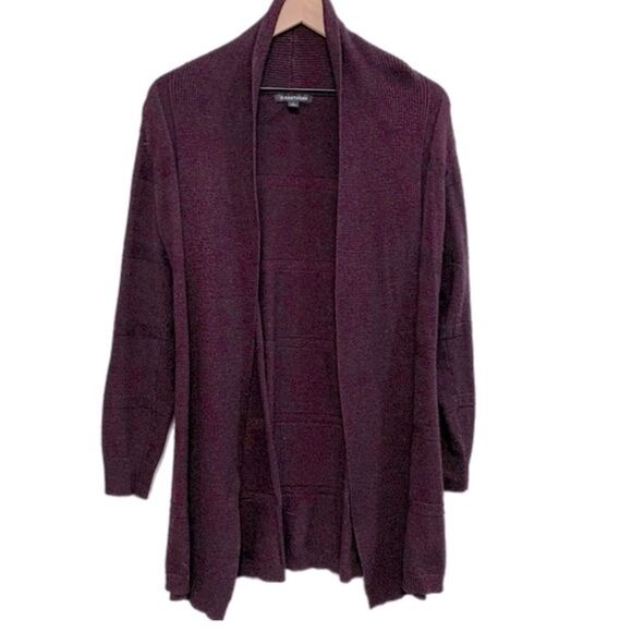 41 HAWTHORN Cardigan women’s small wine purple open front longline. - Picture 2 of 10